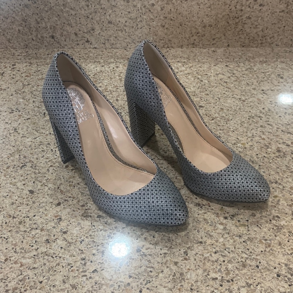 Vince Camuto block heel pump. Worn once